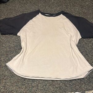 Faded Glory Navy and White Raglan Tee